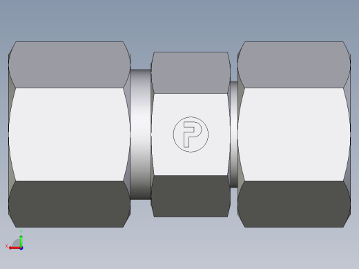 卡套式工业通用硬管接头EO_Distance_piece_adapter_DA14ZSCF后视缩略图