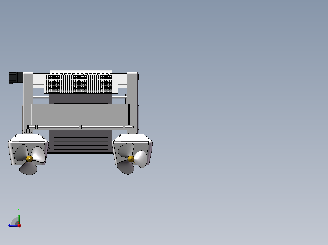 水面垃圾清理船右视图