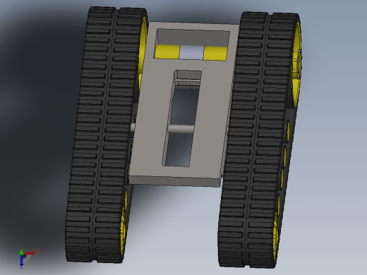 拖拉机履带悬挂结构俯视缩略图