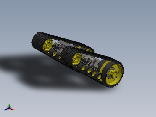 拖拉机履带悬挂结构正等轴测缩略图