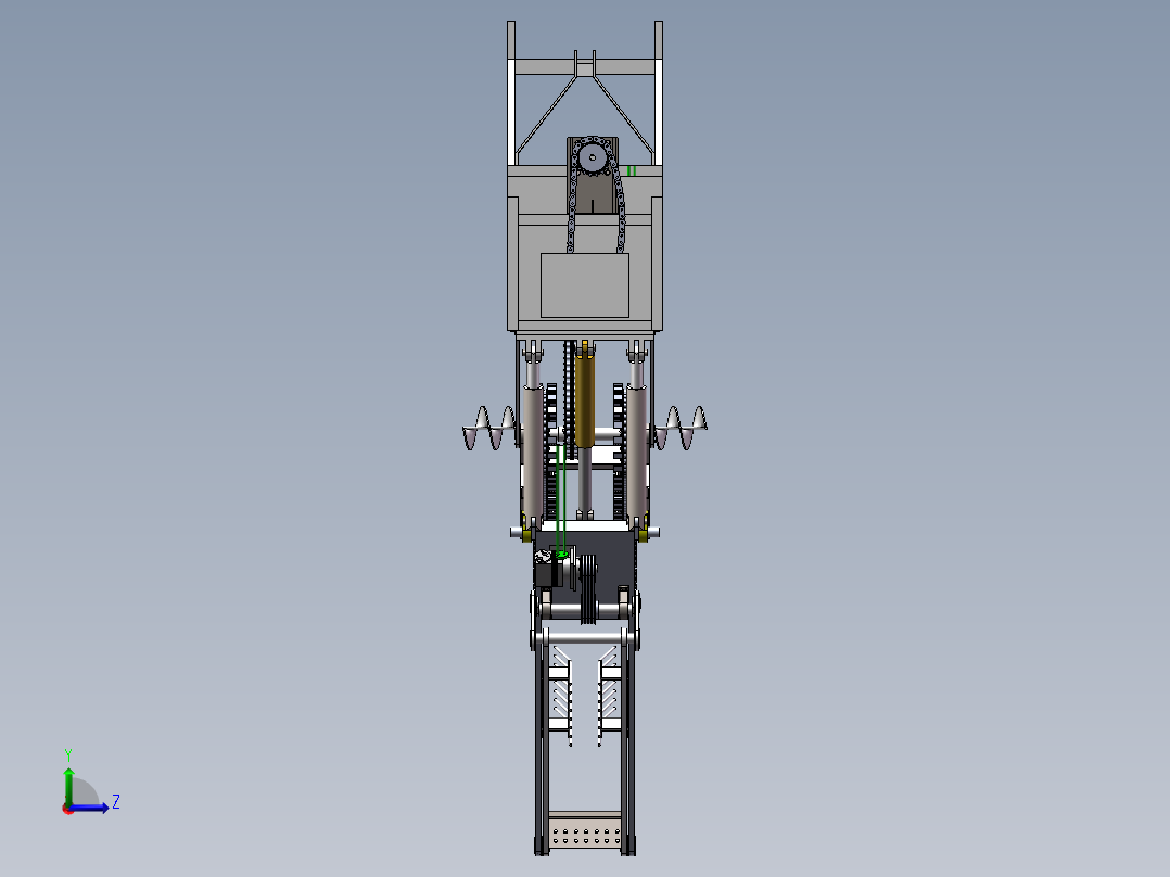 山药收获机的设计左视图