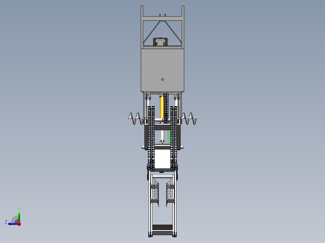 山药收获机的设计右视图