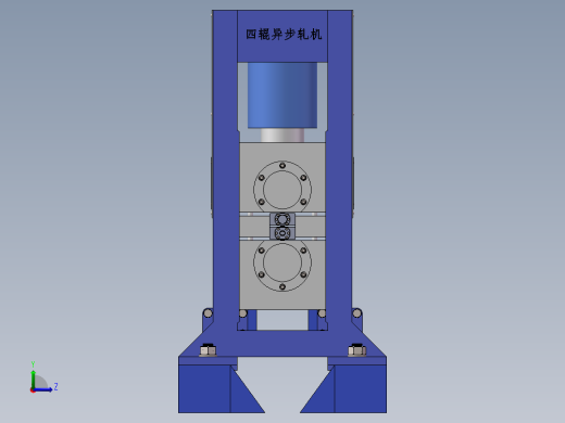 轧机模型与图纸左视缩略图