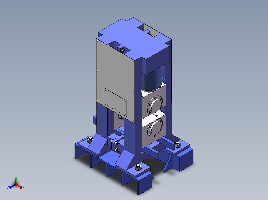 轧机模型与图纸正等轴测图