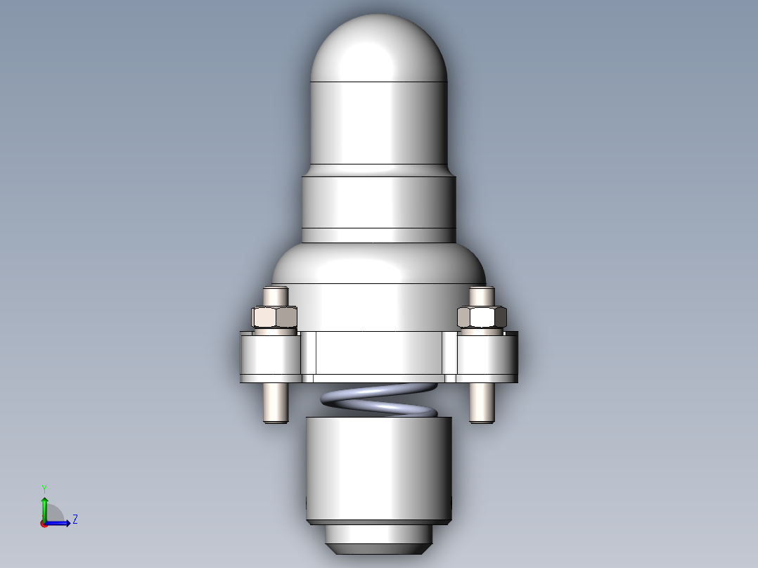 阀体模型与CAD左视图