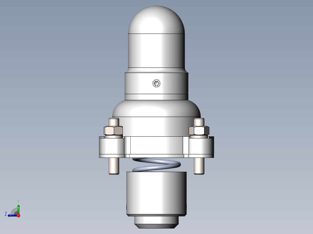阀体模型与CAD右视图