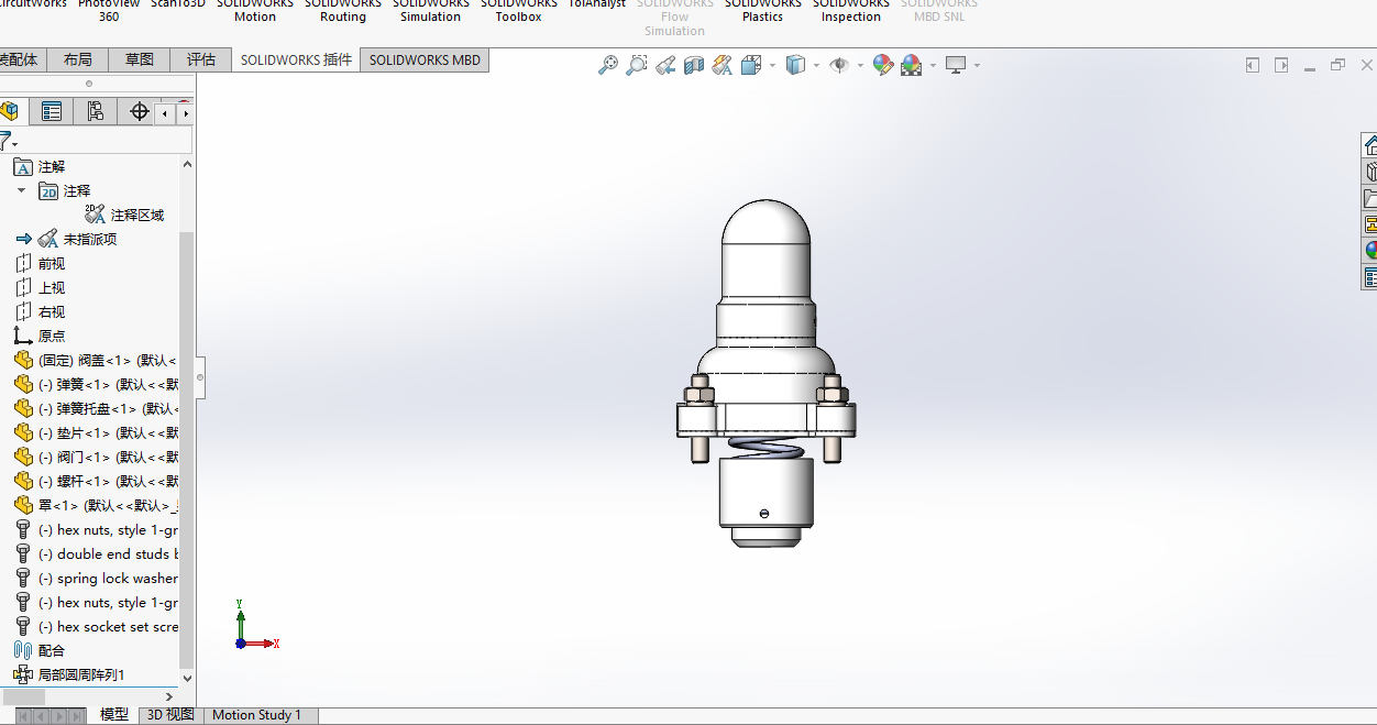 阀体模型与CAD