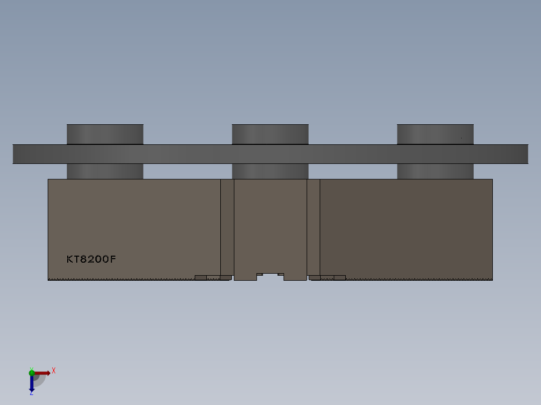 车床三爪卡盘设计模型俯视图