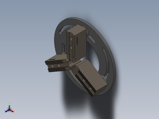车床三爪卡盘设计模型正等轴测缩略图