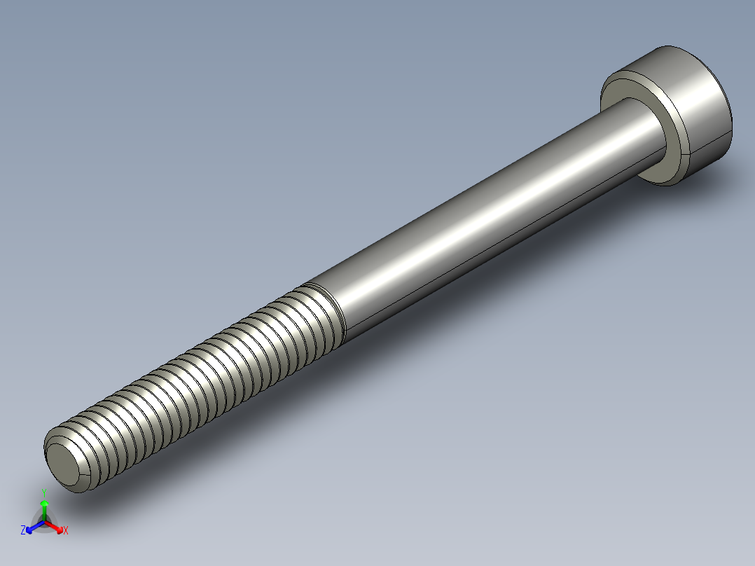 M4 x 0.7mm Thread 45mm LONG SOCKET HEAD CAP SCREW.STEP主视图