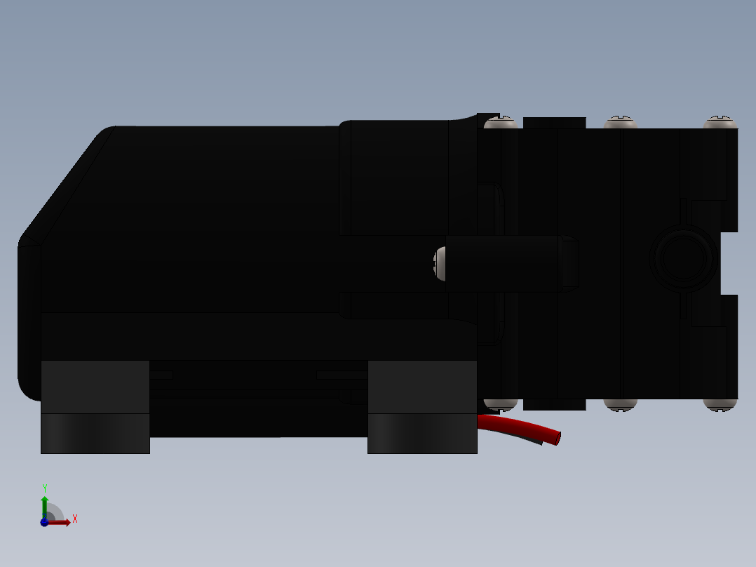 微型隔膜泵三维前视图