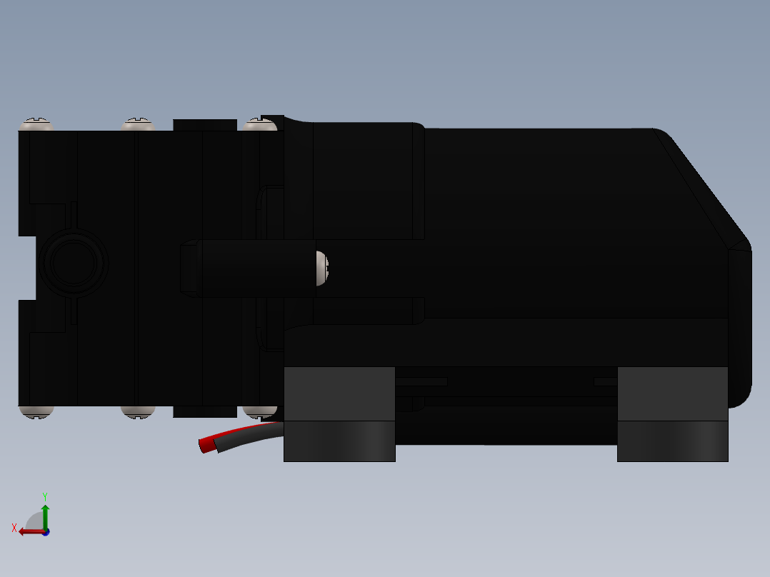 微型隔膜泵三维后视图