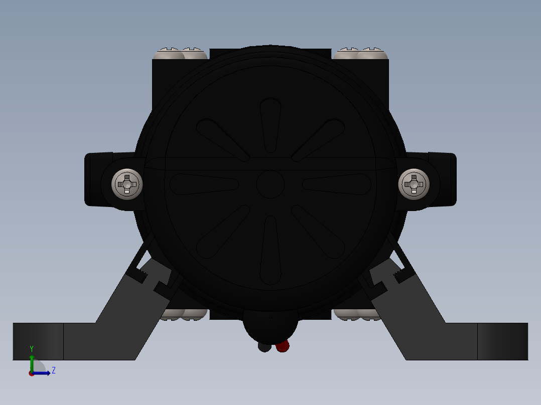 微型隔膜泵三维左视图