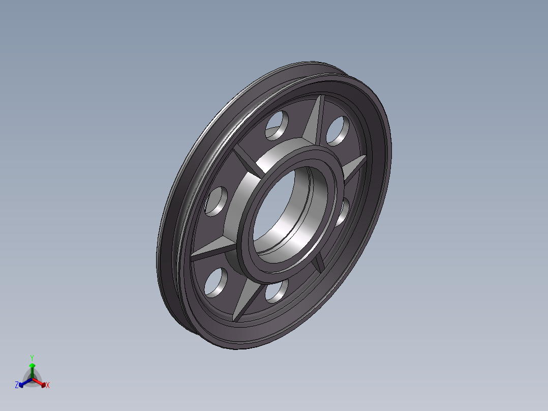 滑轮正等轴测图