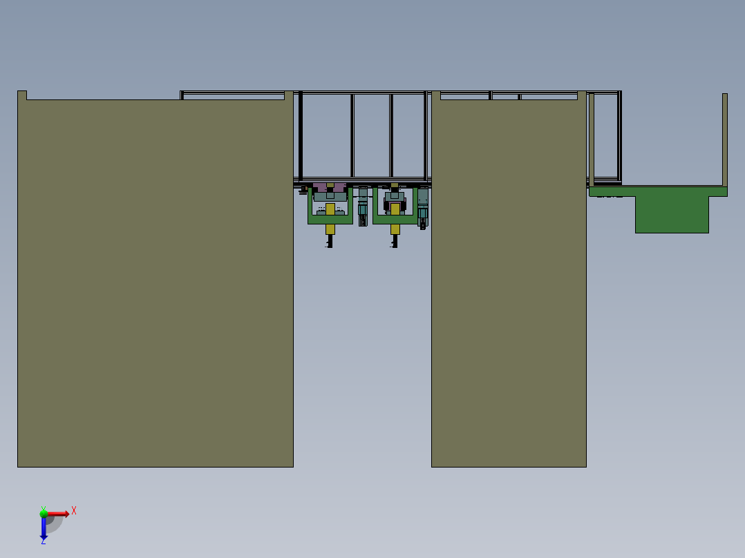 CD盒全自动折弯机sw18可编辑俯视图