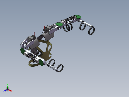 可穿戴上肢外骨骼机械臂正等轴测缩略图
