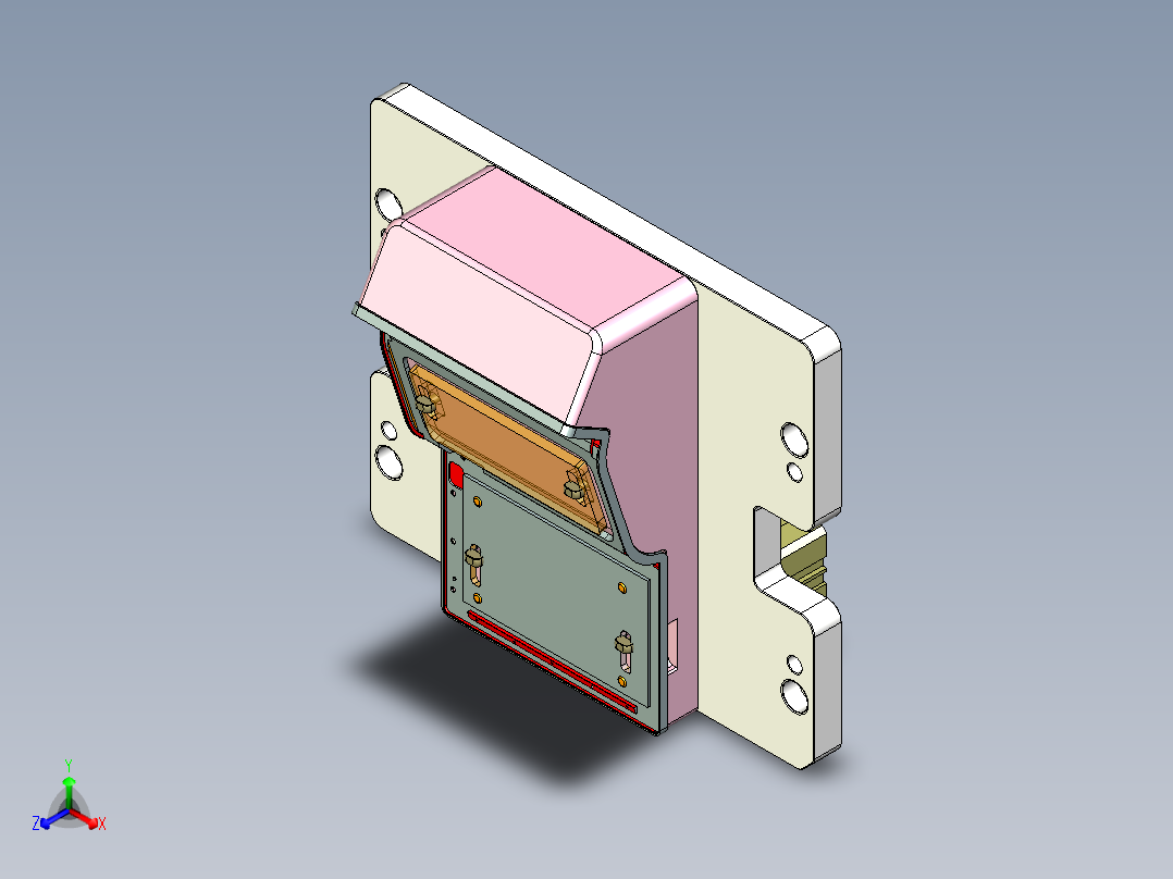 不规则金属书页板铣内腔异型结构CNC工装治具模型正等轴测图