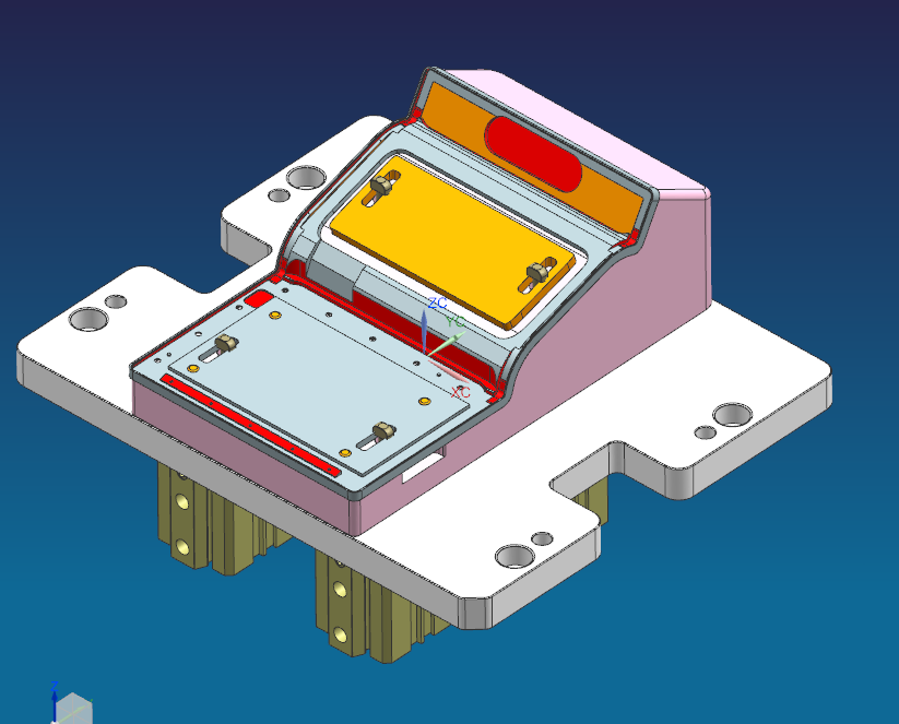 不规则金属书页板铣内腔异型结构CNC工装治具模型