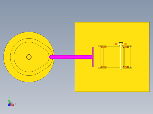 UG三面切书机简化结构及运动仿真前视缩略图