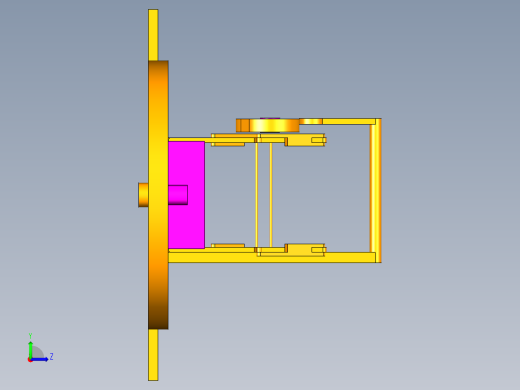 UG三面切书机简化结构及运动仿真左视缩略图