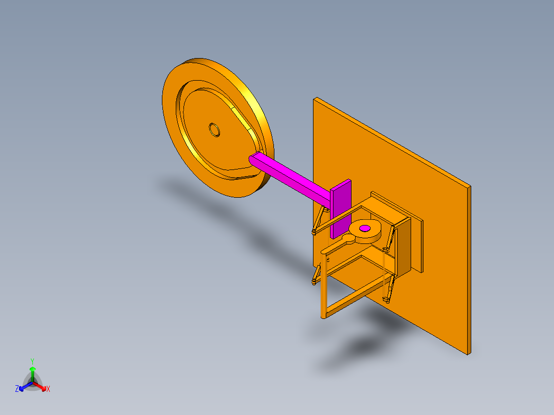 UG三面切书机简化结构及运动仿真正等轴测图
