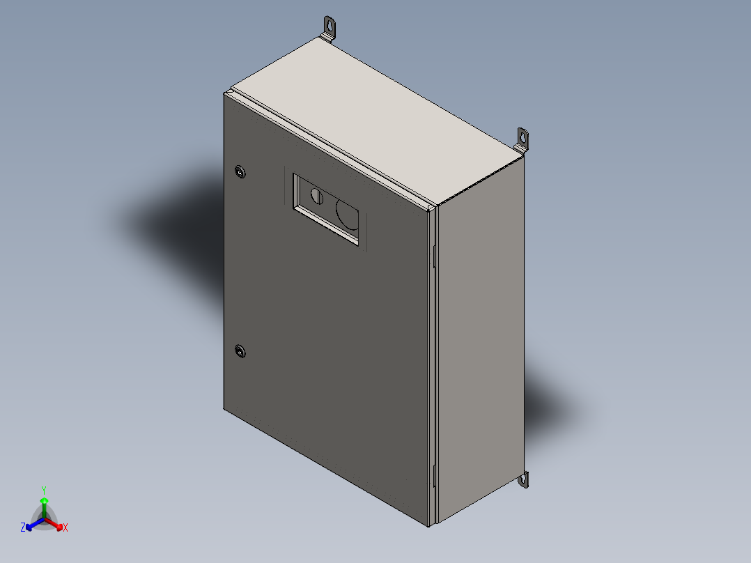 配电箱600x280x800正等轴测图
