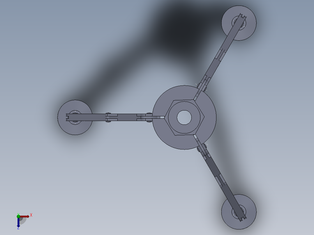 三脚架(3)俯视图