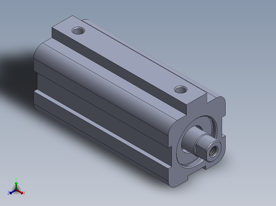 气缸（方型-20x10x50-3-mm-1.snapshot.1正等轴测图