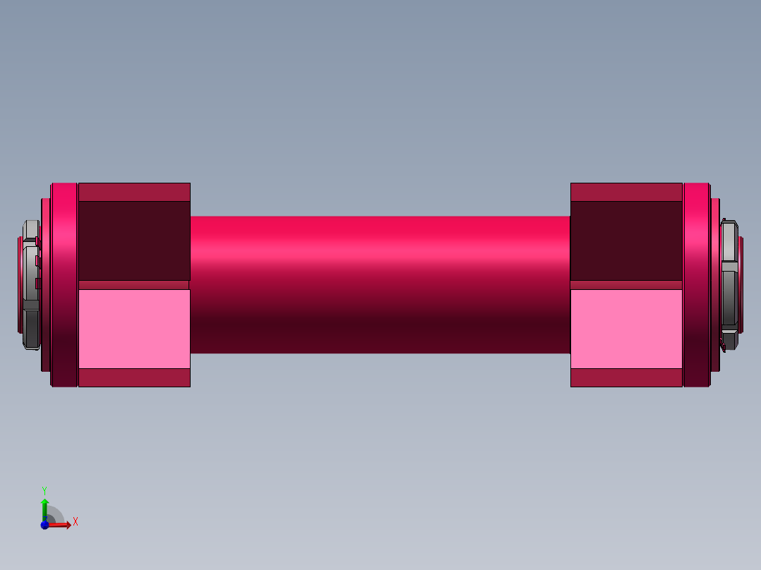 哈夫绞装配前视图