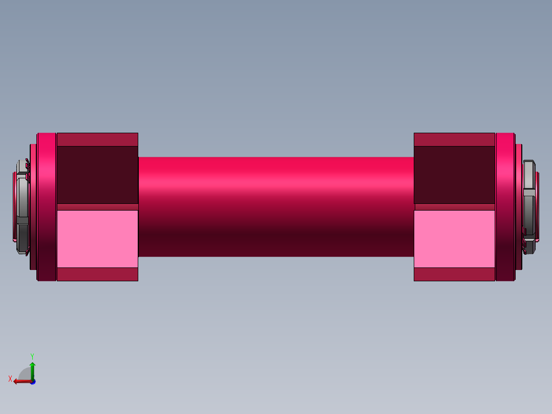 哈夫绞装配后视图