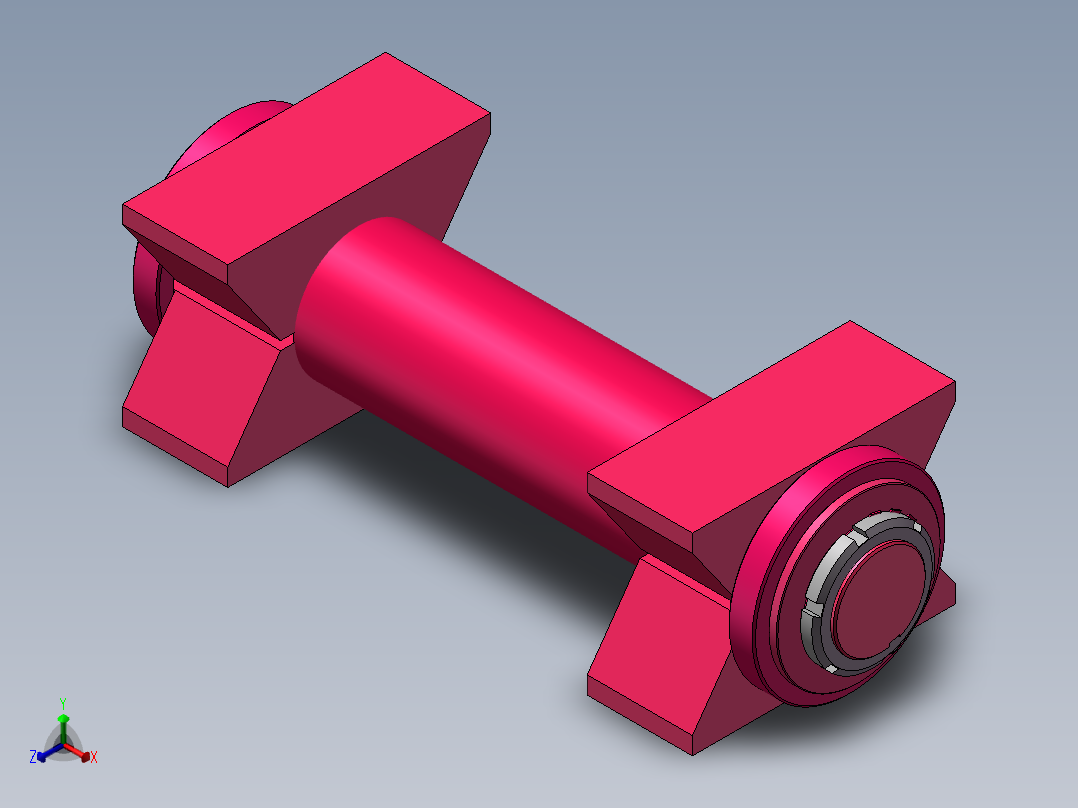 哈夫绞装配正等轴测图