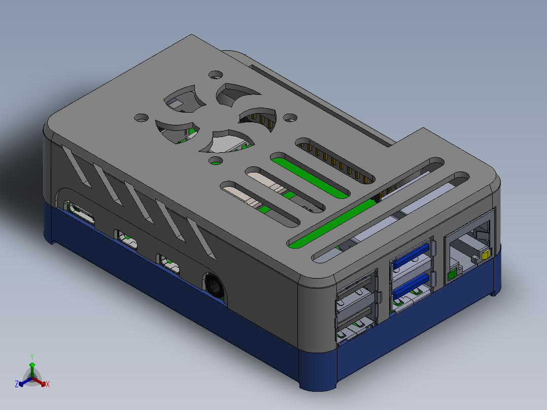 树莓派(9)正等轴测图