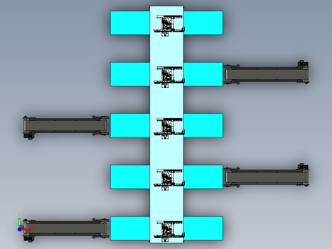 行架式多头点焊机设备设计前视图