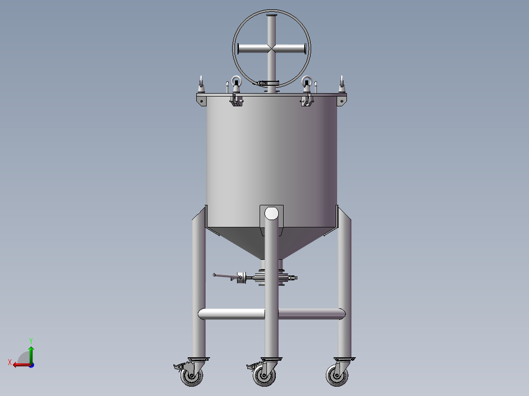 压力容积、小型压力容器后视图
