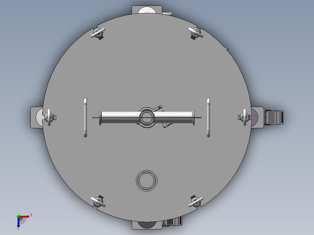 压力容积、小型压力容器俯视图