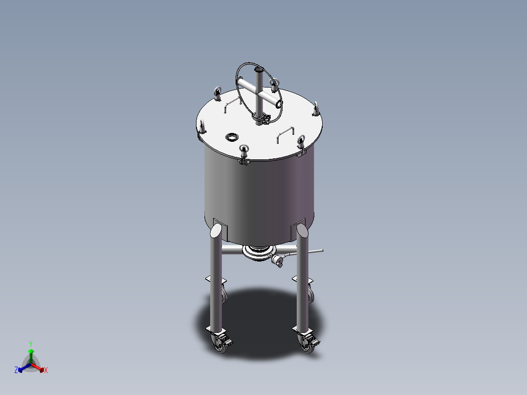压力容积、小型压力容器正等轴测图