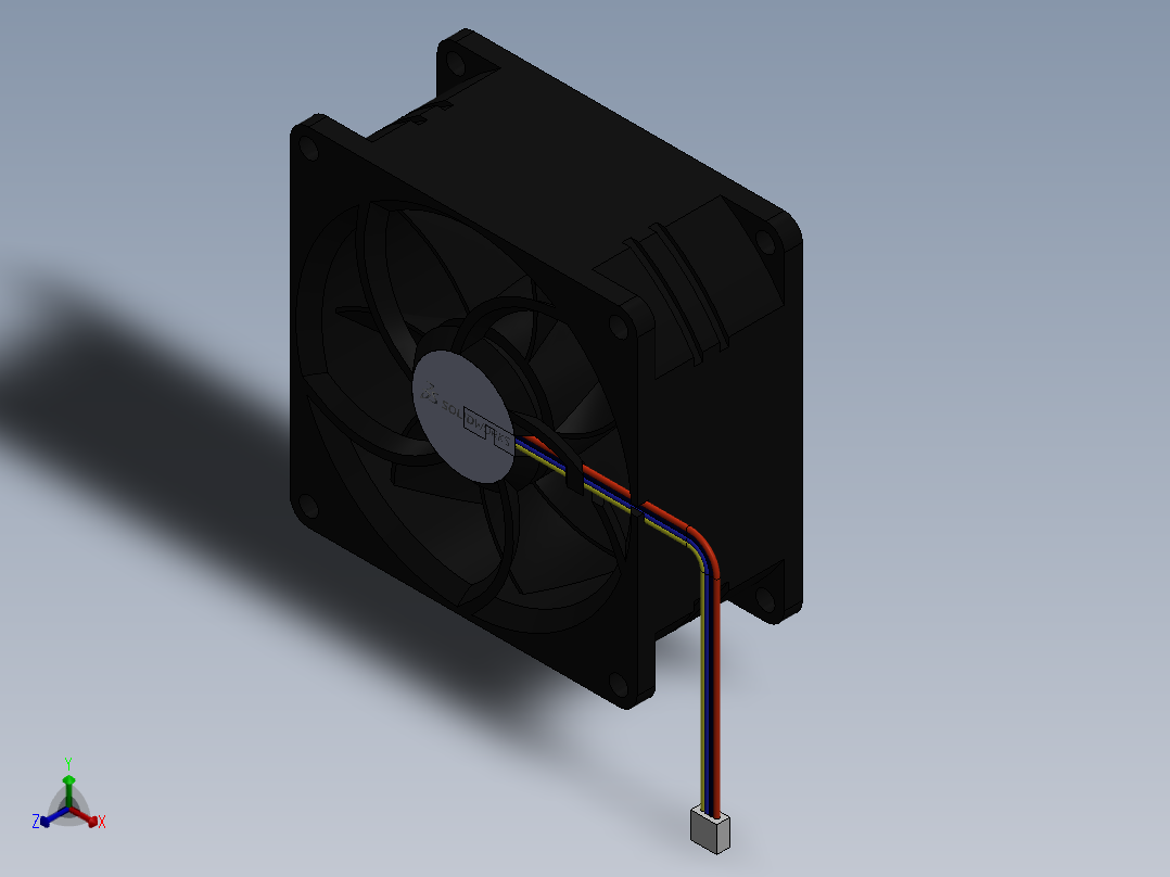 风扇(9)正等轴测图