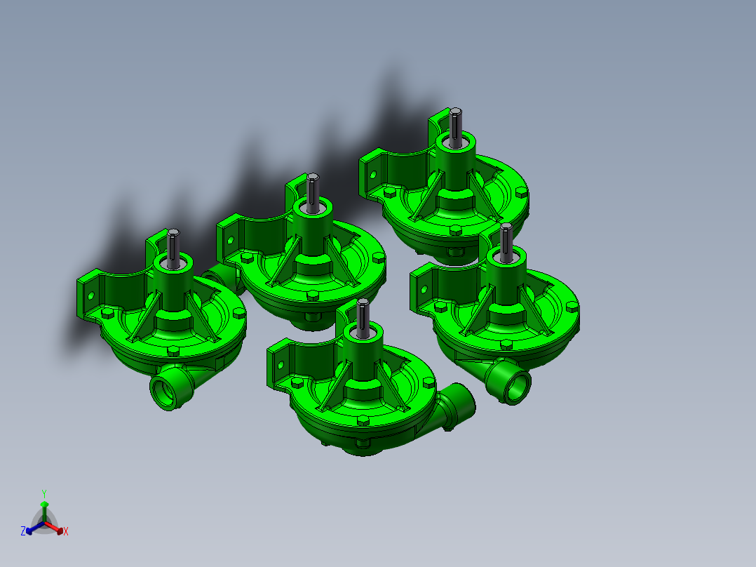 5款FMC-CW磁力离合器驱动离心泵模型正等轴测图