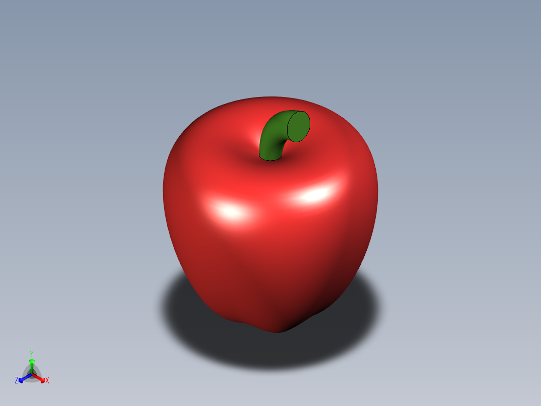 苹果正等轴测图