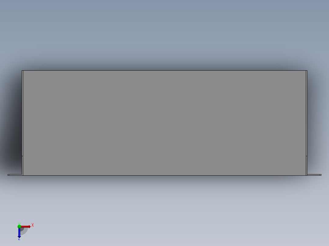 机架1u服务器机架19 11俯视图