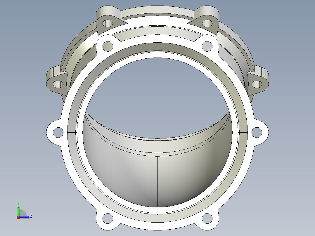 B型45°弯头左视图