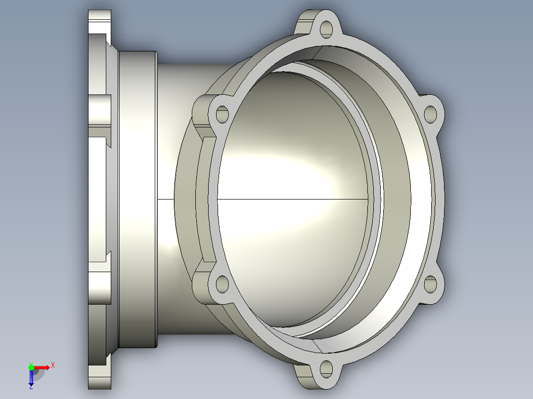 B型45°弯头俯视图