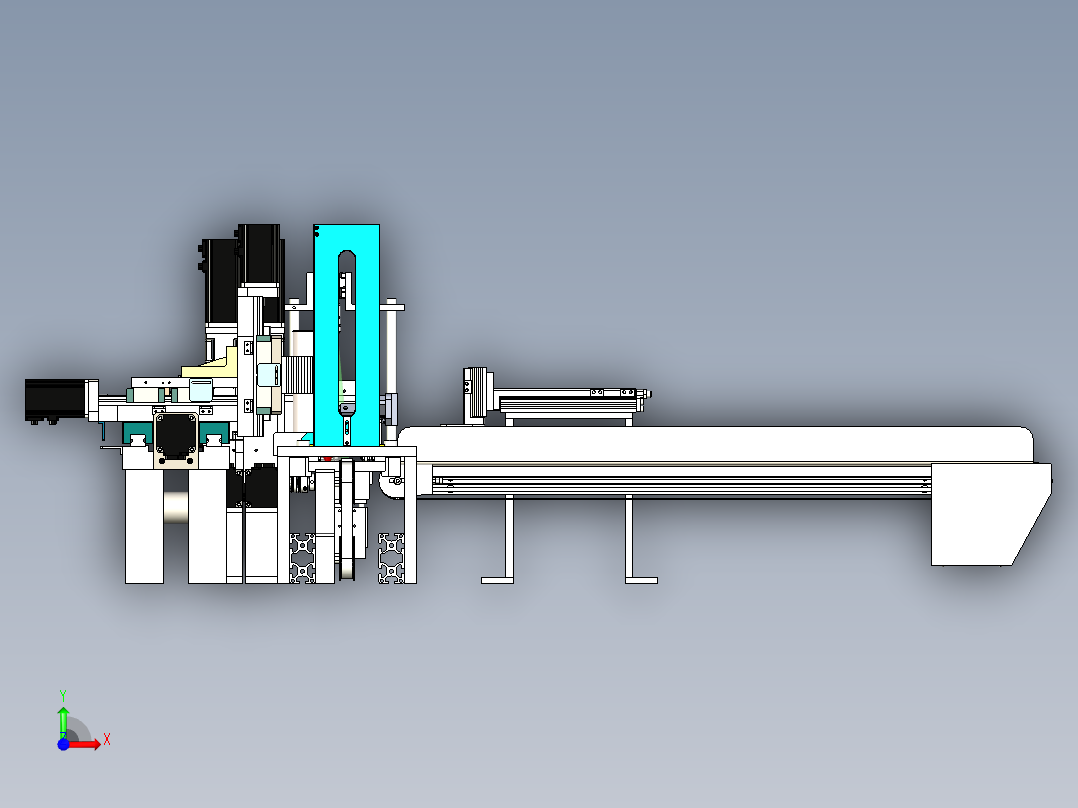 铣槽挑线机（SW设计三维模型）前视图