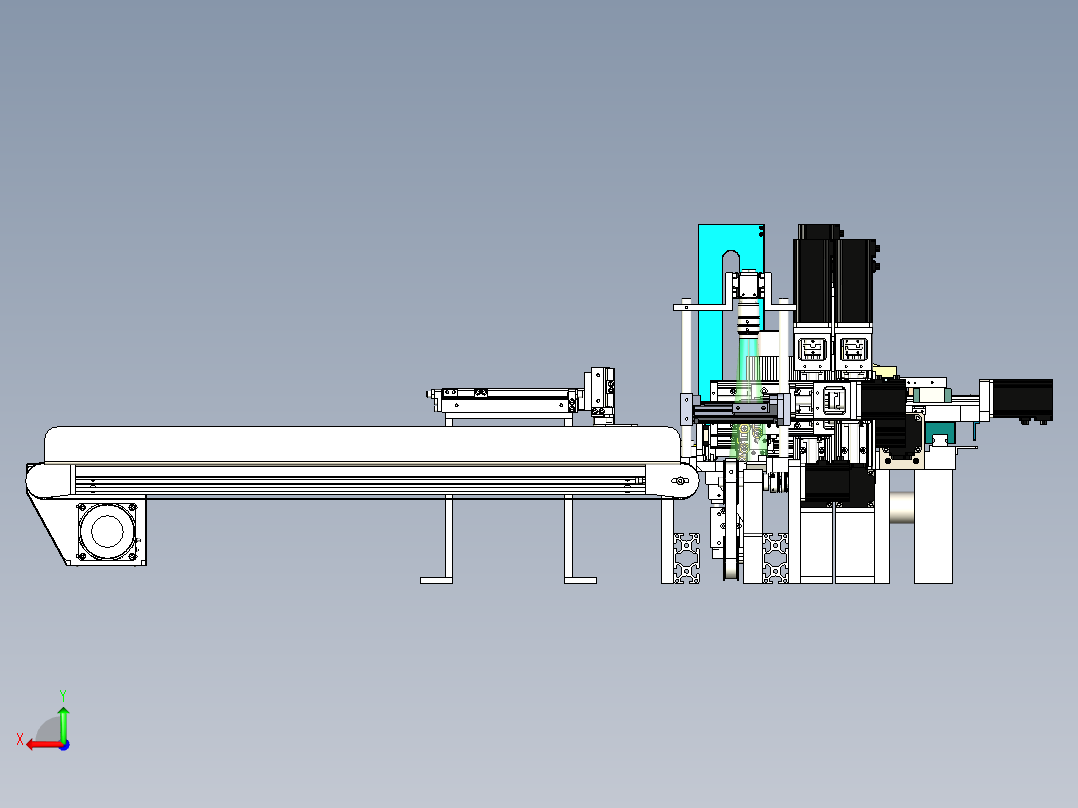 铣槽挑线机（SW设计三维模型）后视图