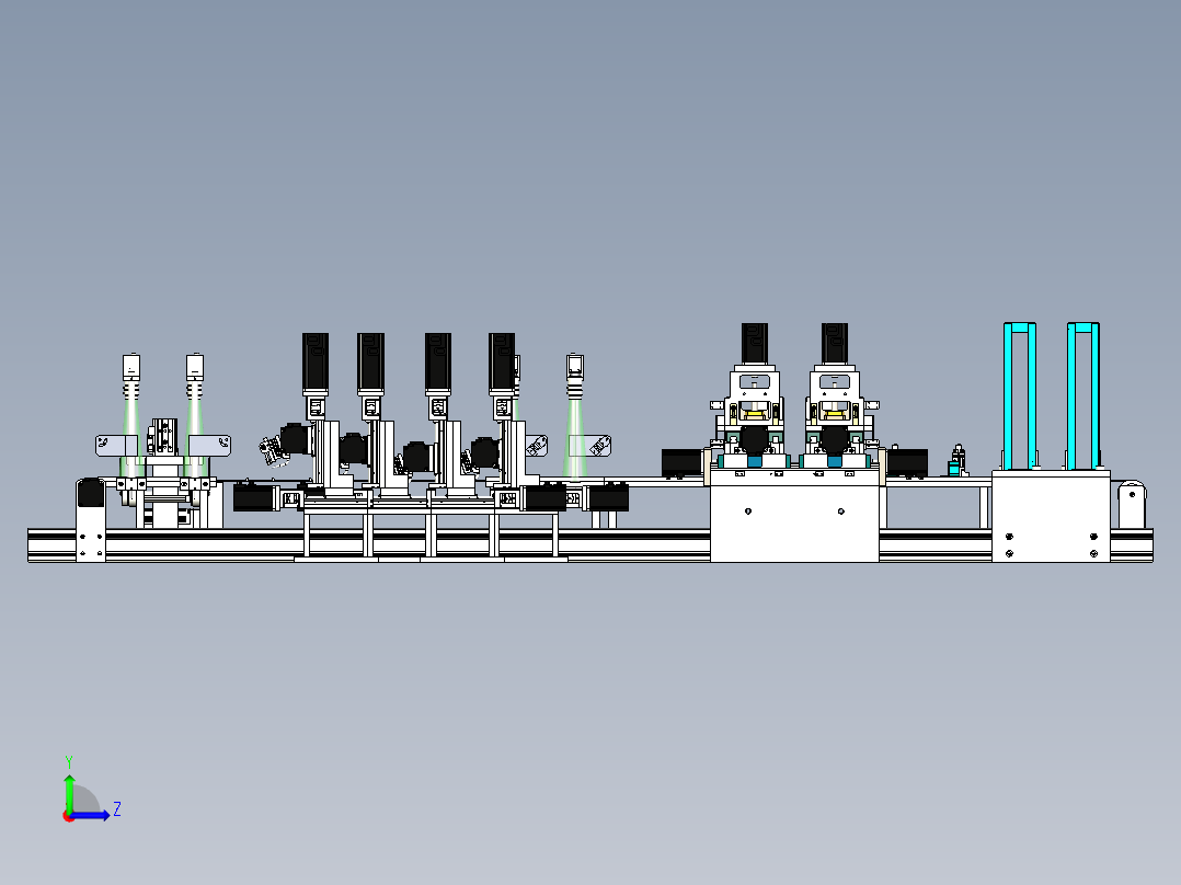 铣槽挑线机（SW设计三维模型）左视图