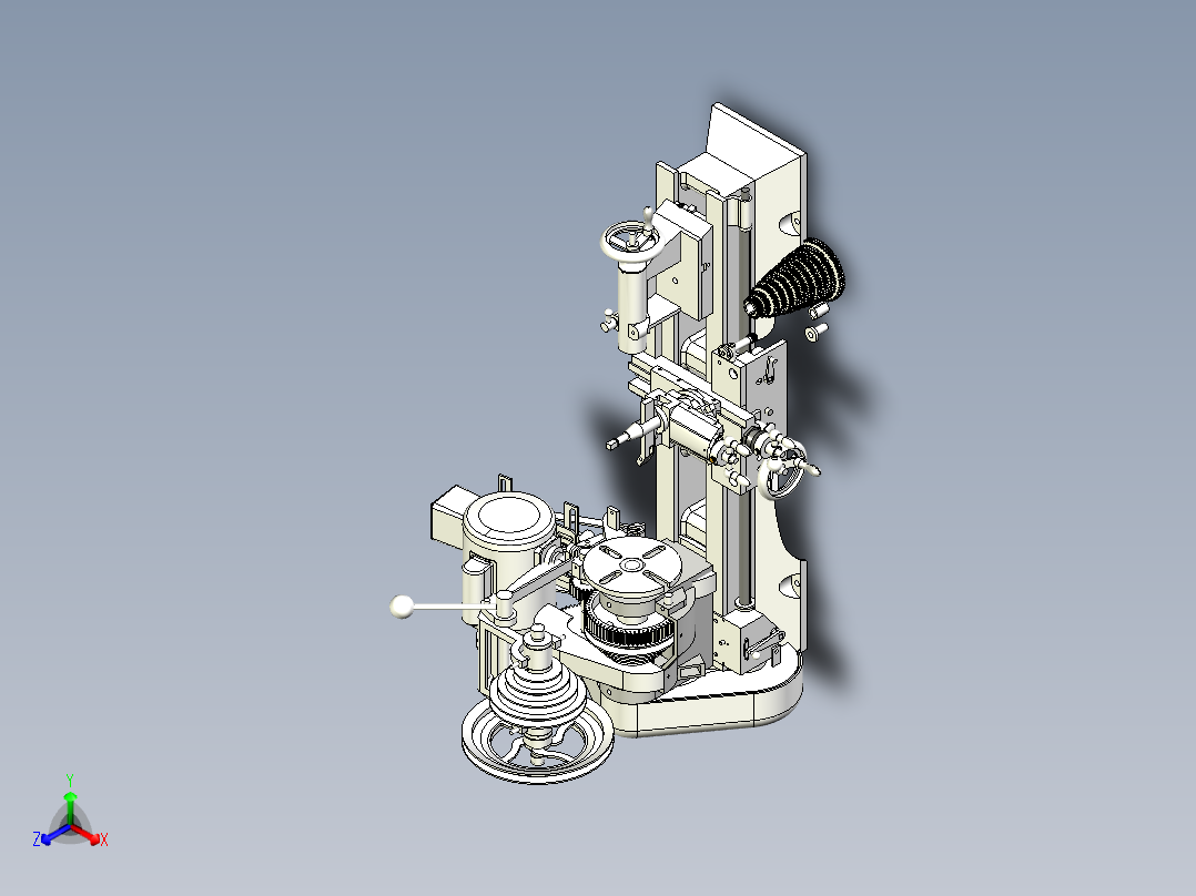 老式Atlas 10F普通车床模型3D图纸主视图