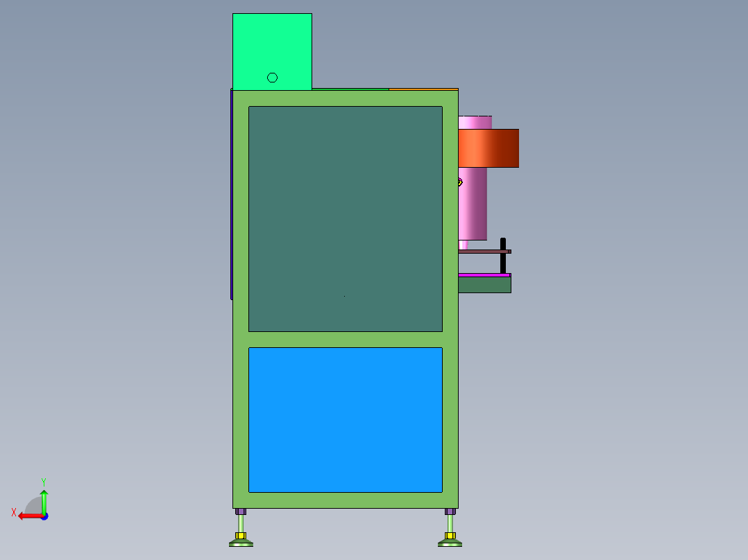 粘扣带扎带自动粘贴装置后视图