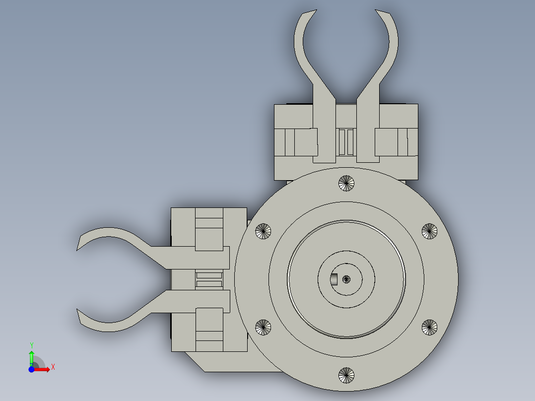 爪产品装配前视图