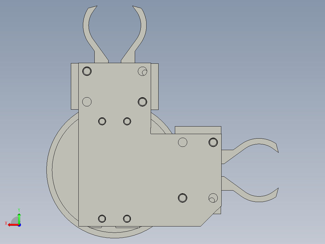 爪产品装配后视图