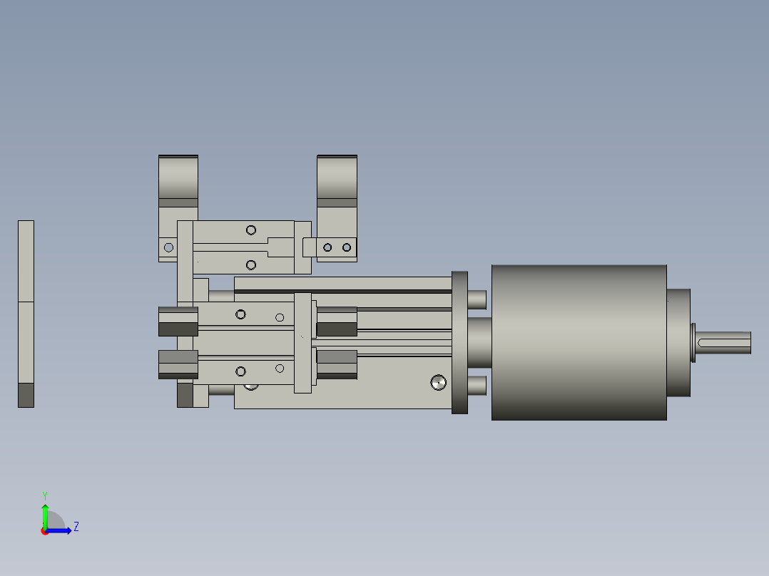 爪产品装配左视图